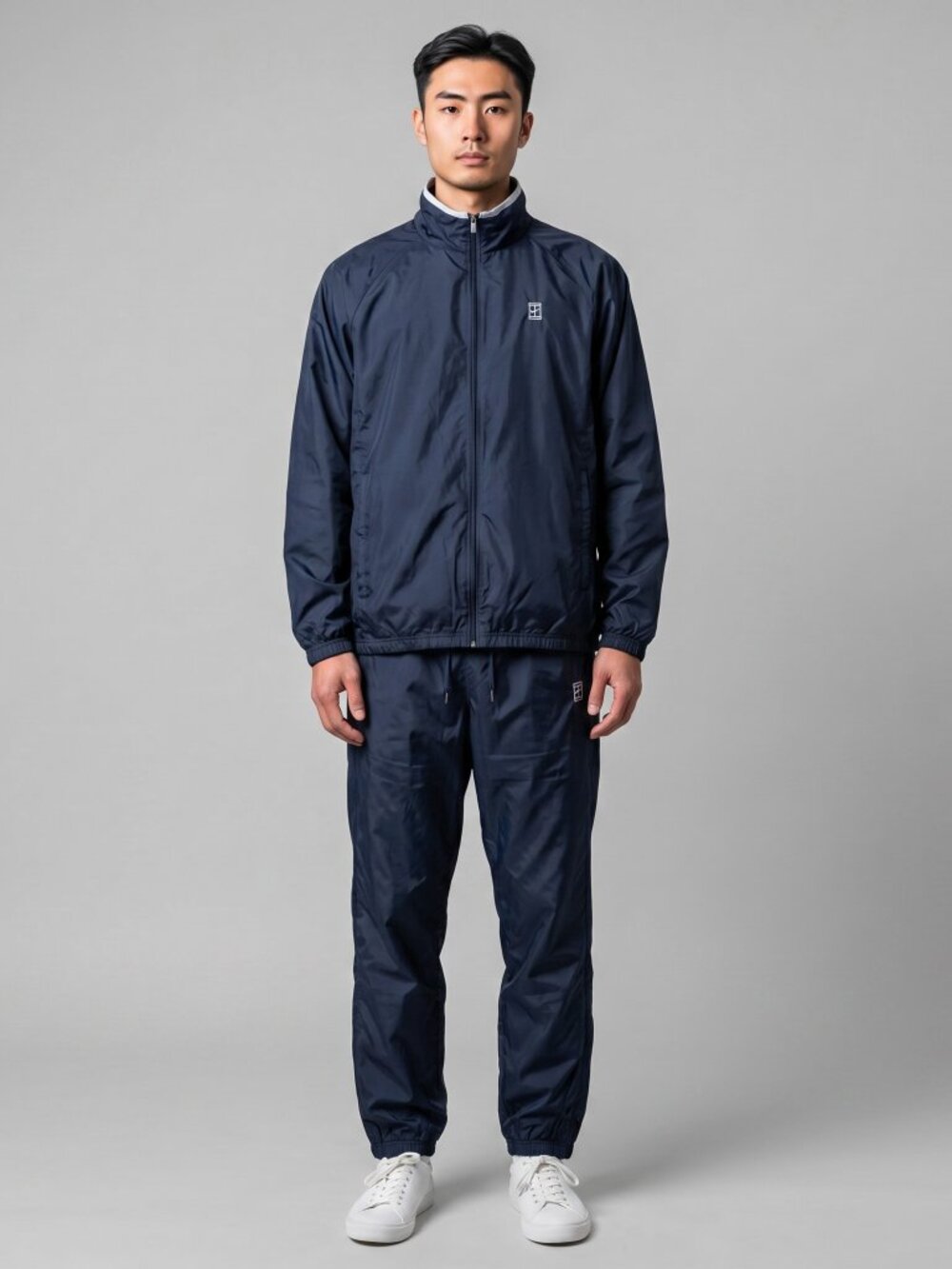 Nike Court Tennis Tracksuit Mens XL Navy Blue Heritage Full Zip Jacket Pants Set